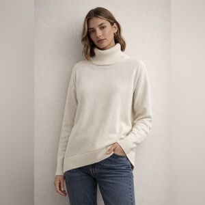 MASSIMO DUTTI CASHMERE TURTLENECK SWEATER